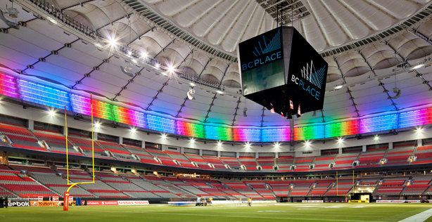 BC Place Will Glow Rainbow Colors For Gay Pride Weekend 2014