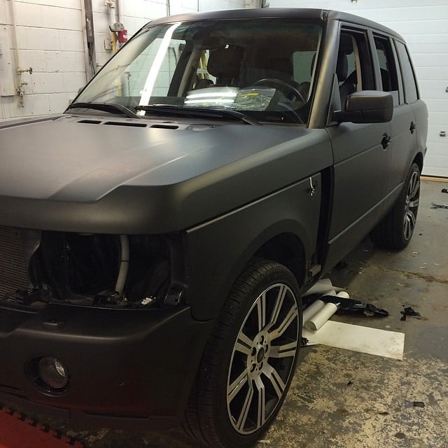 Zack Kassian's Matte Black Range Rover 