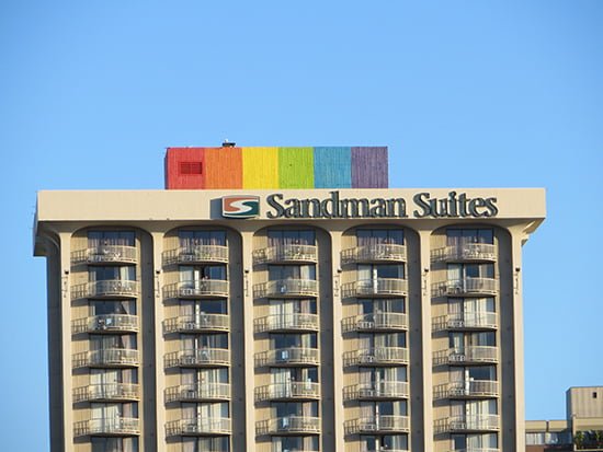 Sandman Suites On Davie Street Adds A Rainbow To There Rooftop