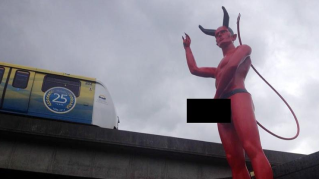 Huge Satan Figure With Erection Pops Up In Vancouver