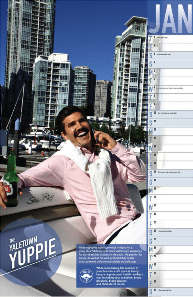 Moustache Gravy Calendar Stereotypes Vancouver Men