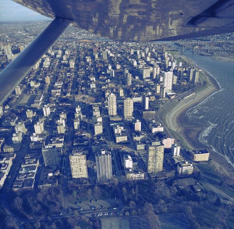 Aerial View of Vancouver In 1970