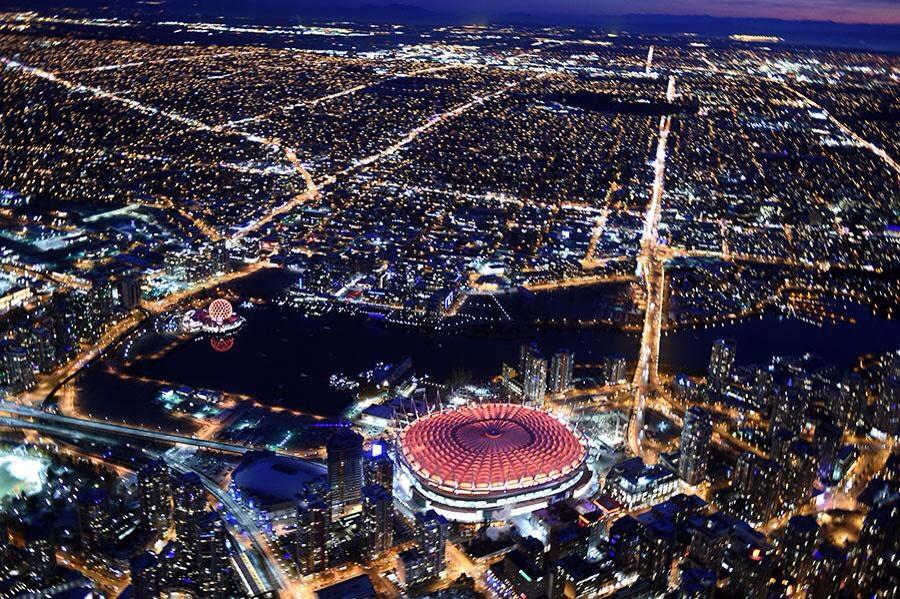 Stunning Aerial Photos of Vancouver at Night