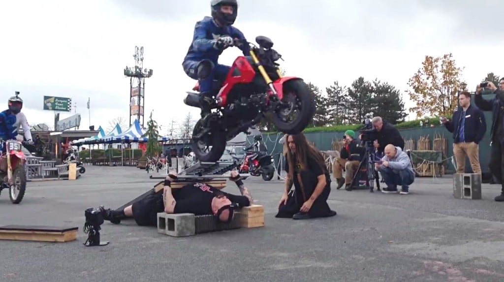 70 Motorcycle Drive Over Man Lying On Nails In Vancouver