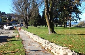 Vancouver Builds Sandbag Wall In Anticipation Of Crashing King Tides