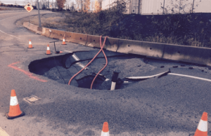 Sinkhole Shuts Down Port Coquitlam On-Ramp (Video)