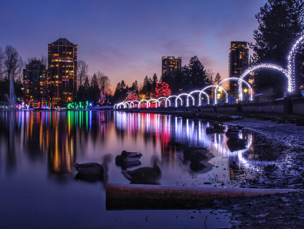 things to do Vancouver Holiday Light Displays christmas lake