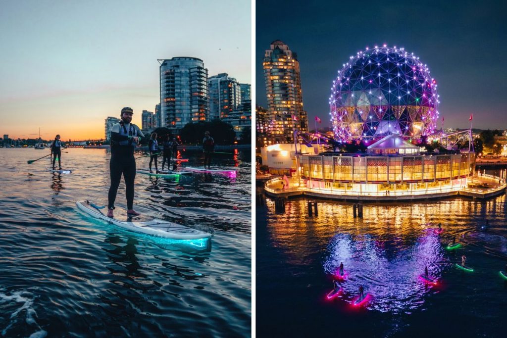 glow in the dark paddleboard vancouver