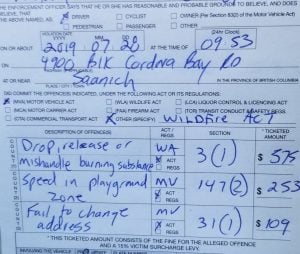 B.C. Driver Fined $900 For Throwing Lit Joint Out Their Car Window