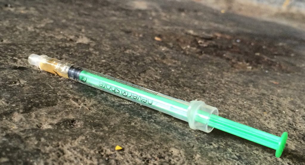 Used Needles Vancouver park