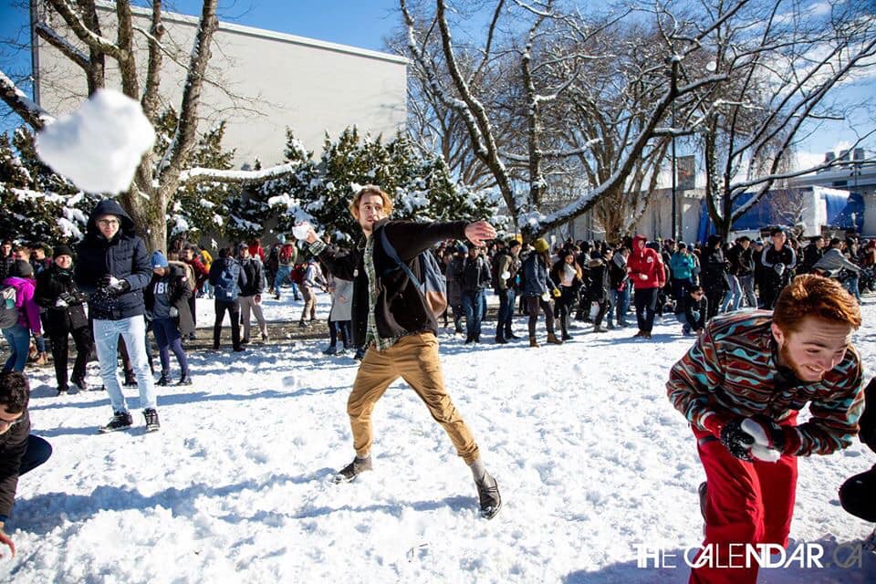 Snow Ball fight UBC