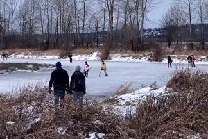 frozen pond skating surrey