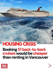 Booking 51 back-to-back cruises would be cheaper than renting in Vancouver
