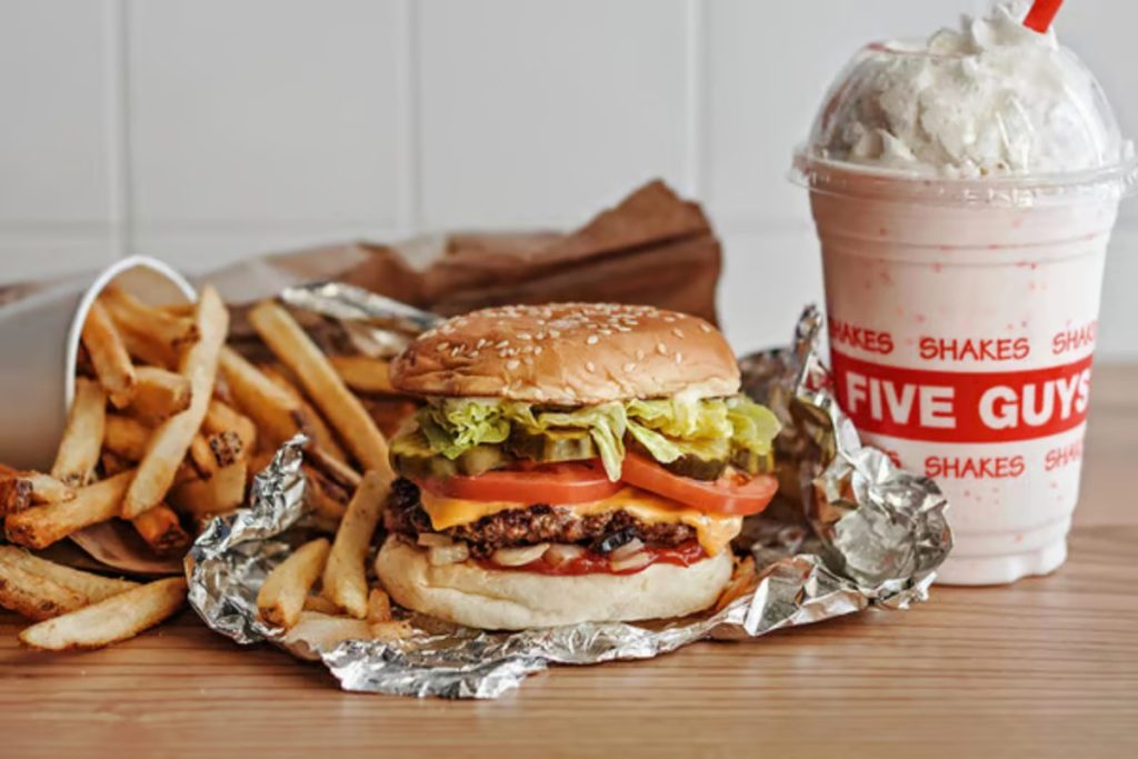 five guys free burger